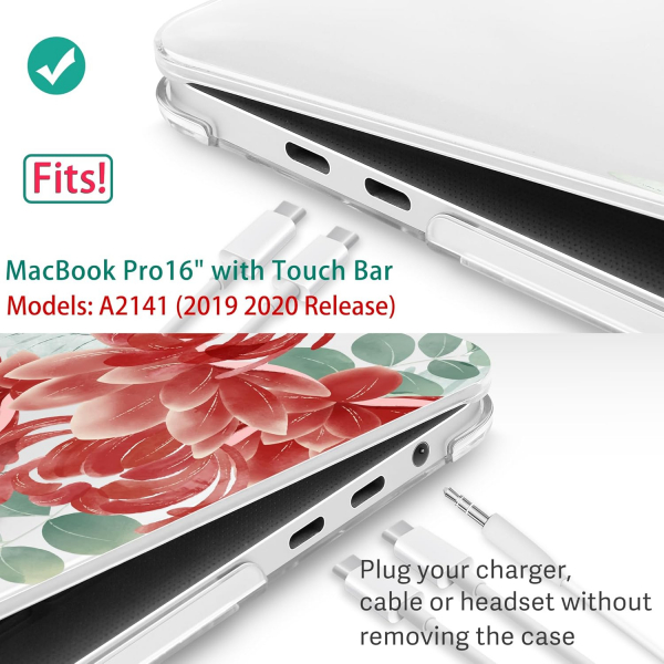 Tuiklol MacBook Pro Sert Kabuk Klf (16 in)-Luxury Flower 