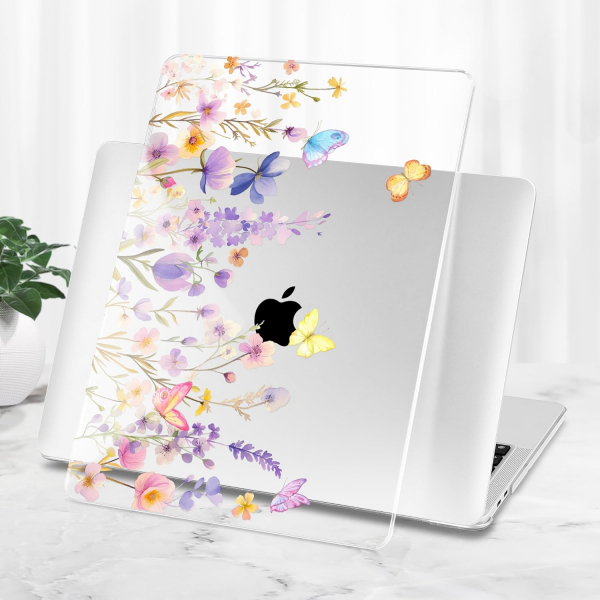 Tuiklol MacBook Pro Sert Kabuk Klf (16 in)-Purple Flower 