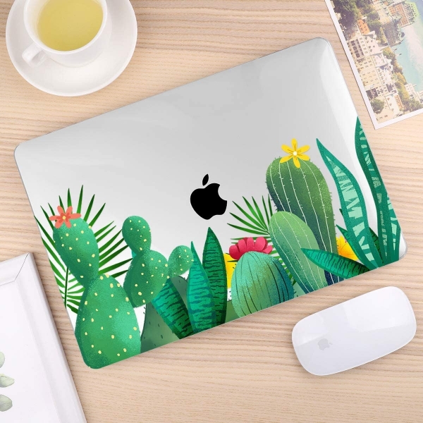 TwoL MacBook Air Dizst Klf Seti (13 in)-Cartoon Cactus