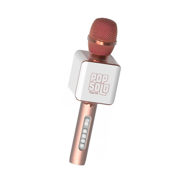 Tzumi PopSolo Bluetooth Karaoke Mikrofonu-Rose Gold