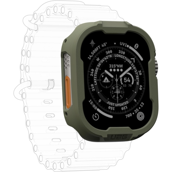 UAG Apple Watch Ultra/2.Nesil Uyumlu Bumper Klf (49mm)-Foliage Green