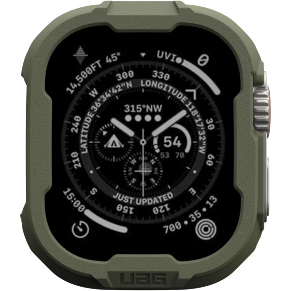 UAG Apple Watch Ultra/2.Nesil Uyumlu Bumper Klf (49mm)-Foliage Green