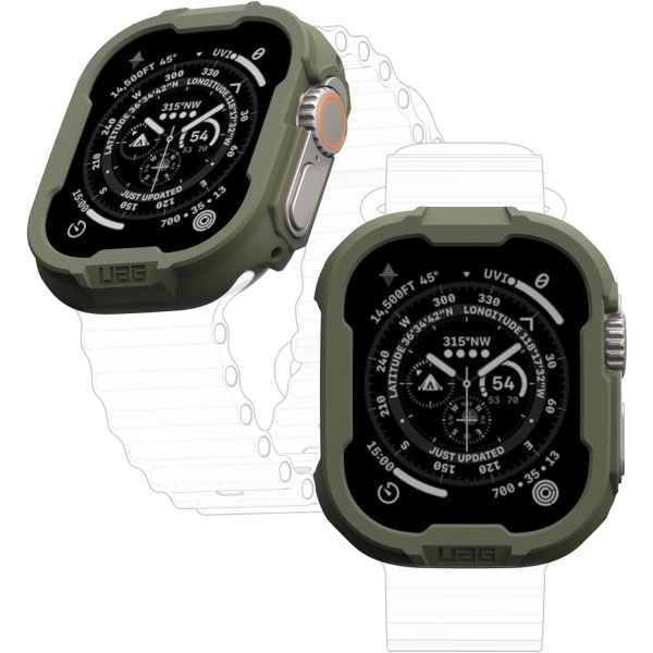 UAG Apple Watch Ultra/2.Nesil Uyumlu Bumper Klf (49mm)-Foliage Green