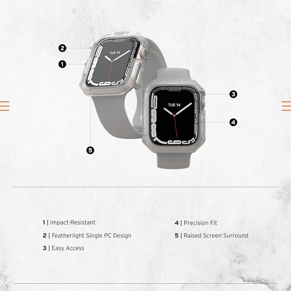 UAG Apple Watch 9/8/7 41mm Bumper Klf-Frosted Ice