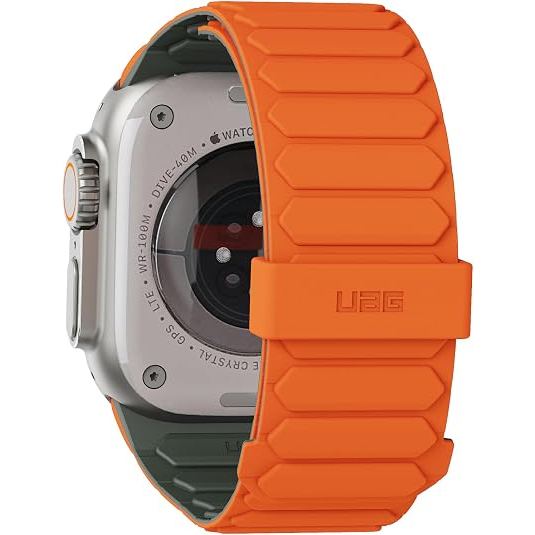 UAG Apple Watch Ultra 4 �ift Tarafl� Silikon Kay��-Olive Orange