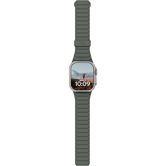 UAG Apple Watch Ultra 4 �ift Tarafl� Silikon Kay��-Olive Orange