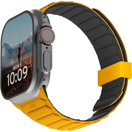 UAG Apple Watch Ultra 4 �ift Tarafl� Silikon Kay��-Heritage Yellow Black