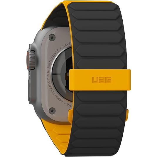 UAG Apple Watch Ultra 4 �ift Tarafl� Silikon Kay��-Heritage Yellow Black