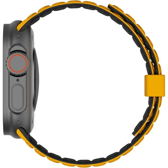 UAG Apple Watch Ultra 4 �ift Tarafl� Silikon Kay��-Heritage Yellow Black