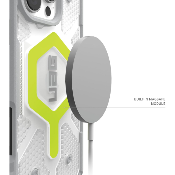 UAG Apple iPhone 16 Pro Max Pathfinder Clear Klf-Neon Lanyard 