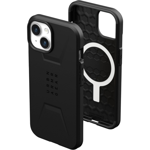 UAG Civilian Serisi Apple iPhone 15 Darbeye Dayankl nce Klf (MIL-STD-810G)-Black