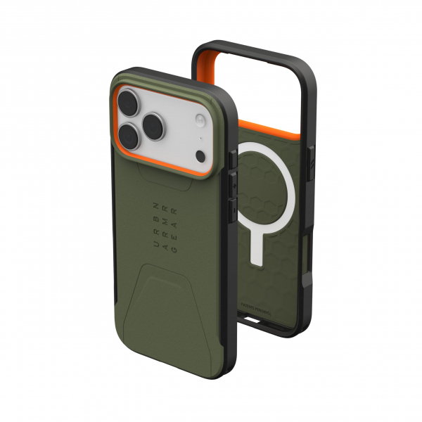UAG Civilian iPhone 18 Pro Max K�l�f-Olive/Orange