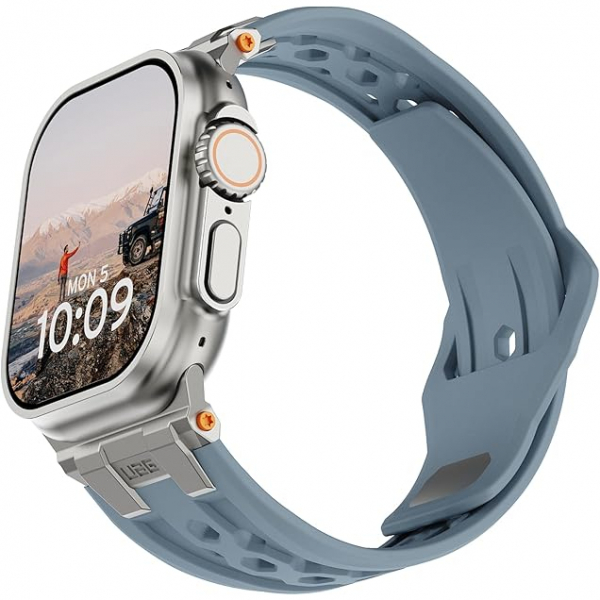UAG Apple Watch 10 46mm Monarch Kay-Cloud Blue Titanium