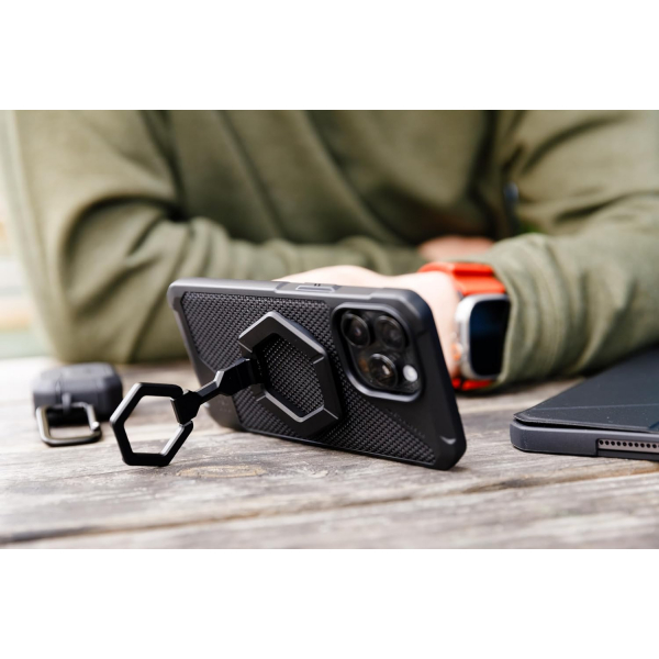 UAG Manyetik Telefon Stand-Black Silver 