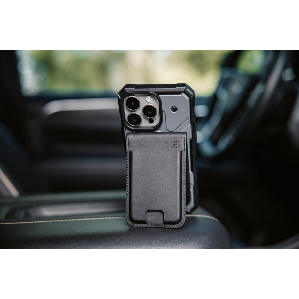UAG Metropolis Manyetik Czdan Stand-Leather Black 