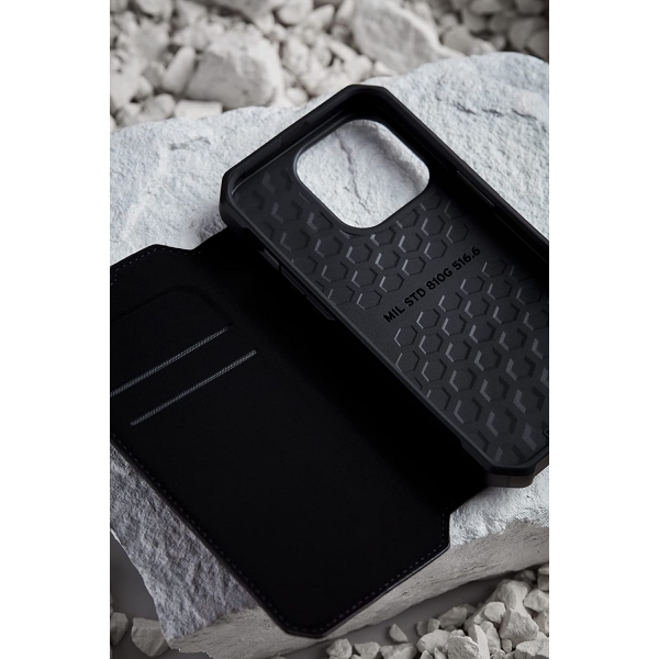 UAG Metropolis Serisi iPhone 14 Pro Max Darbeye Dayankl Czdan Klf (MIL-STD-810G)