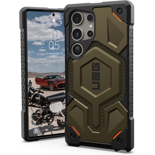 UAG Monarch Galaxy S24 Ultra Darbeye Dayankl Klf -Kevlar Element Green