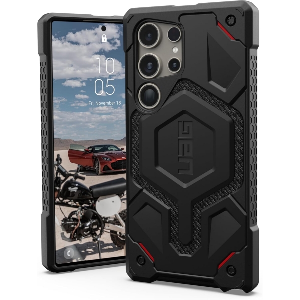 UAG Monarch Galaxy S24 Ultra Darbeye Dayankl Klf -Kevlar Black