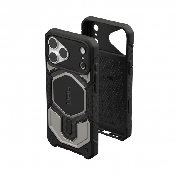 UAG Monarch Pro iPhone 18 Pro Max Delikli PU Deri K�l�f-Titanium