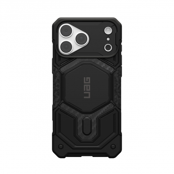 UAG Monarch Pro iPhone 18 Pro Max Delikli PU Deri K�l�f-Carbon Fiber