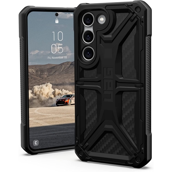 UAG Monarch Serisi Galaxy S23 Darbeye Dayankl Klf (MIL-STD-810G)-Carbon Fiber