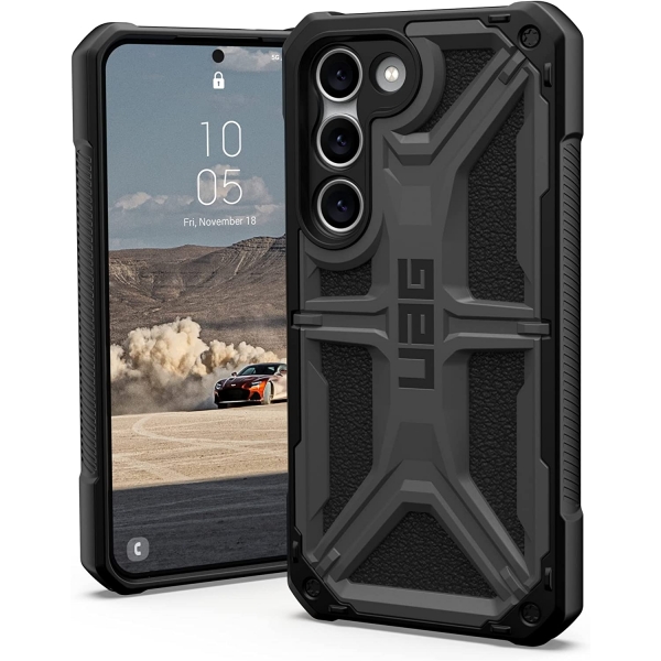 UAG Monarch Serisi Galaxy S23 Darbeye Dayankl Klf (MIL-STD-810G)-Silver