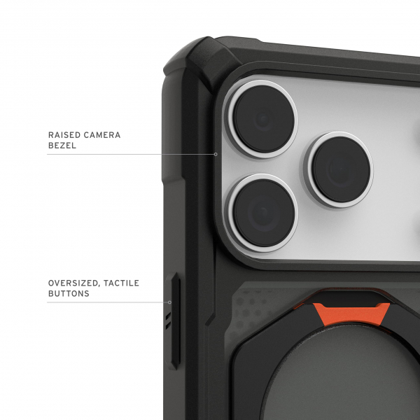 UAG Plasma XTE iPhone 18 Pro Metal Standl� K�l�f-Black/Pop Orange