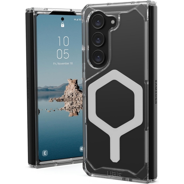 UAG Plyo Pro Serisi Galaxy Z Fold 5 Klf(MIL-STD-810G)-Ice Silver