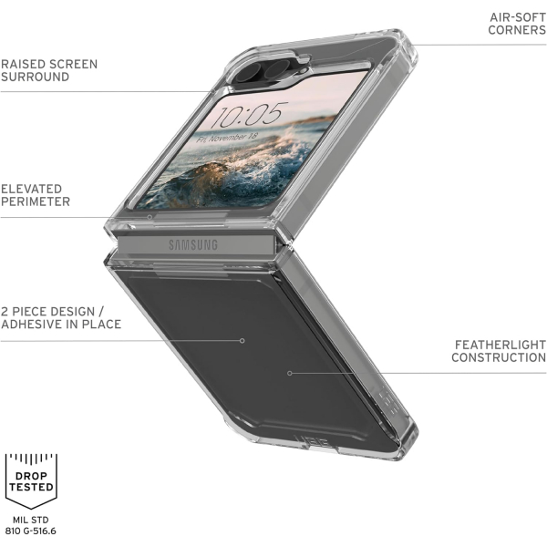 UAG Plyo Pro Galaxy Z Flip 6 Klf (MIL-STD-810G)-Ice