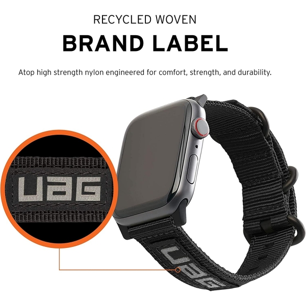 UAG NATO Apple Watch 8 Kay (41/40/38mm)-Black