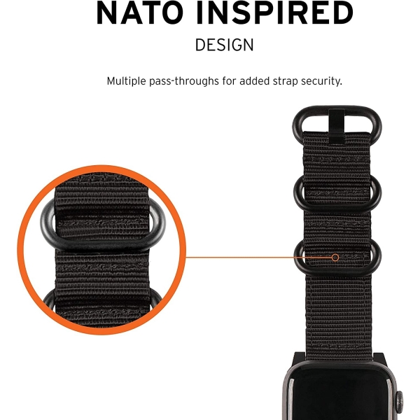 UAG NATO Apple Watch 8 Kay (41/40/38mm)-Black