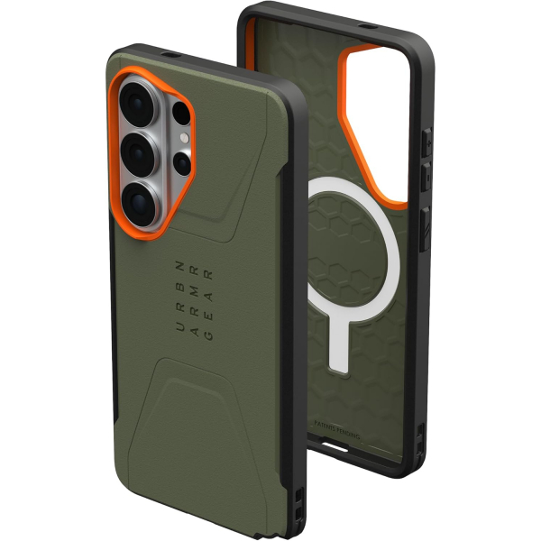 UAG Samsung Galaxy S26 Ultra Civilian K�l�f-Olive Drab/Orange