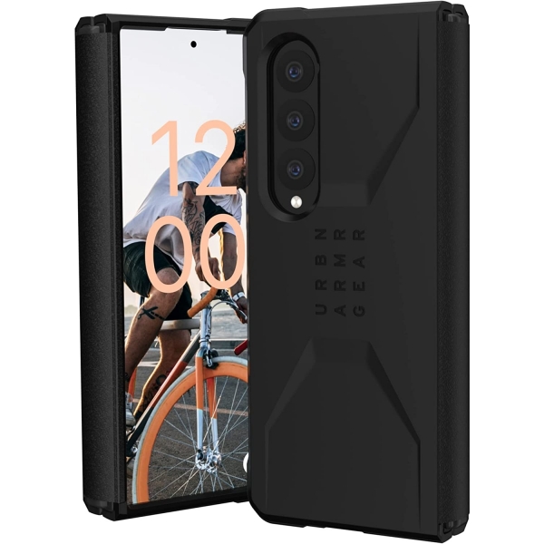 UAG Civilian Serisi Samsung Galaxy Z Fold 4 Klf (MIL-STD-810G)-Black