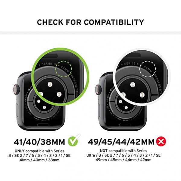 UAG Aurora Silikon Apple Watch 8 Kay (41/40/38mm)-Black