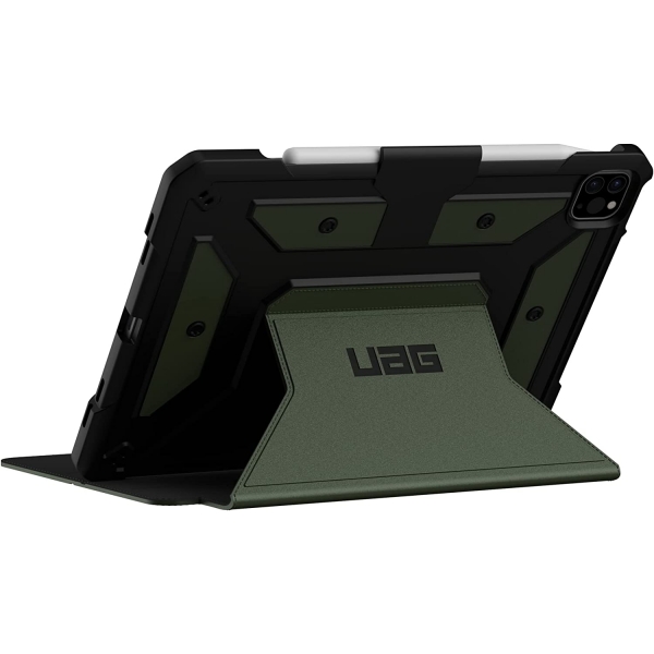 UAG iPad Kalem Blmeli Standl Klf (10.9 in) (5.Nesil)-Green Olive