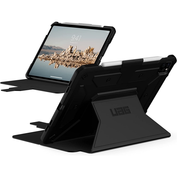 UAG iPad Kalem Blmeli Standl Klf (10.9 in) (5.Nesil)-Black