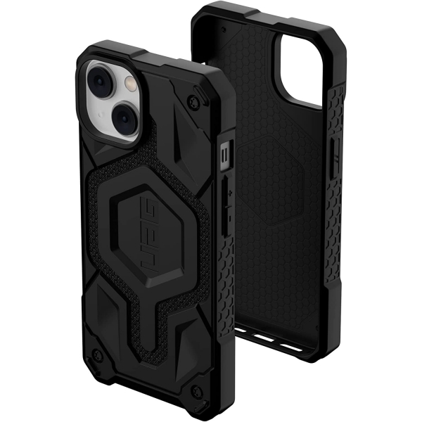 UAG Monarch Pro Serisi iPhone 14 Plus MagSafe Uyumlu Darbeye Dayankl Klf (MIL-STD-810G)-Carbon Fiber