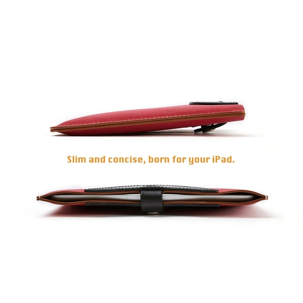 UCCHARMING iPad Pro Set/Deri Klf (9.7 in)-Red