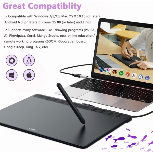 UGEE S640 Kablolu Grafik izim Tableti