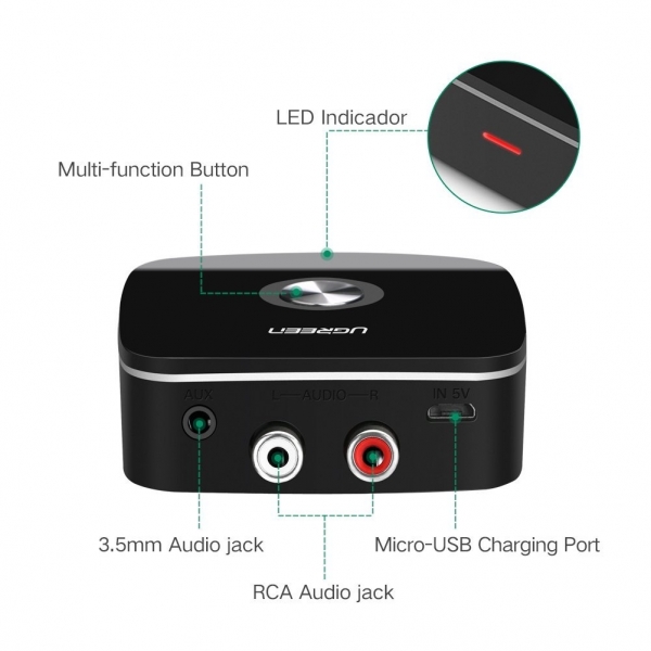 UGREEN Bluetooth 4.1 RCA Alc Adaptr