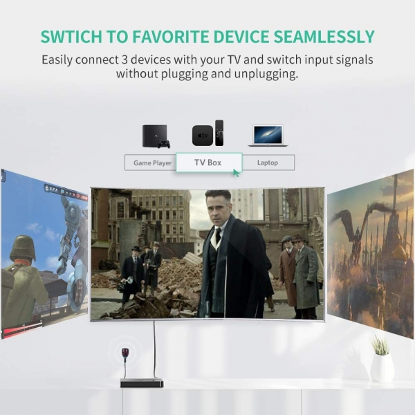 UGREEN 4K 3 Portlu HDMI Hub Adaptr