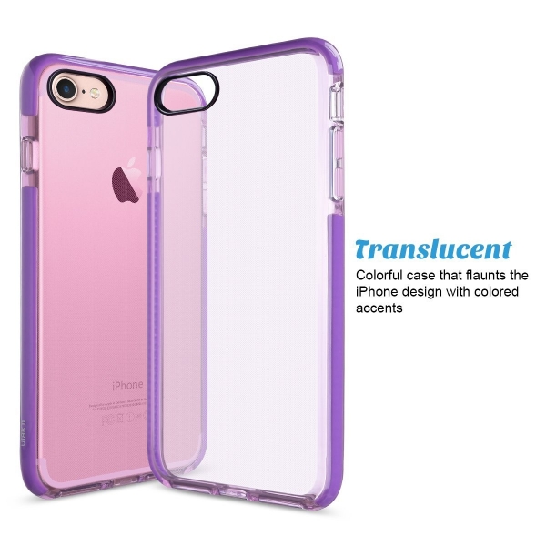 ULAK iPhone 7 Bumper Air Cushion Yar� Saydam K�l�f-Purple
