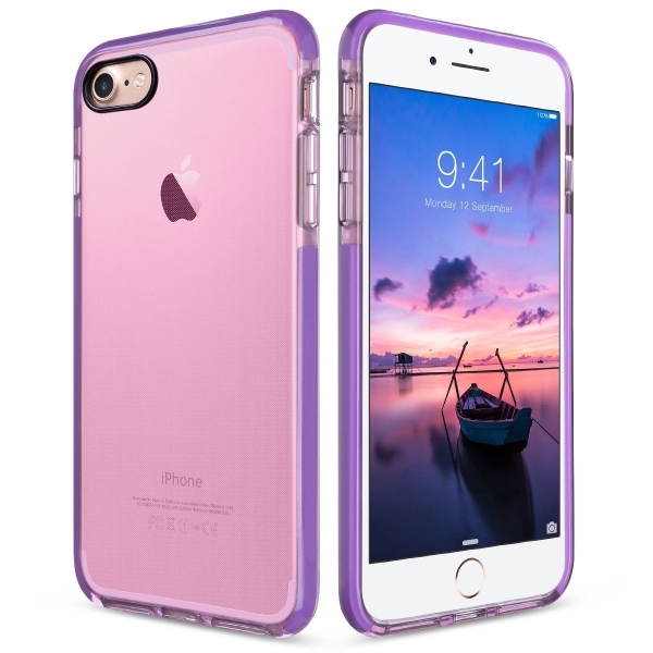 ULAK iPhone 7 Bumper Air Cushion Yar Saydam Klf-Purple