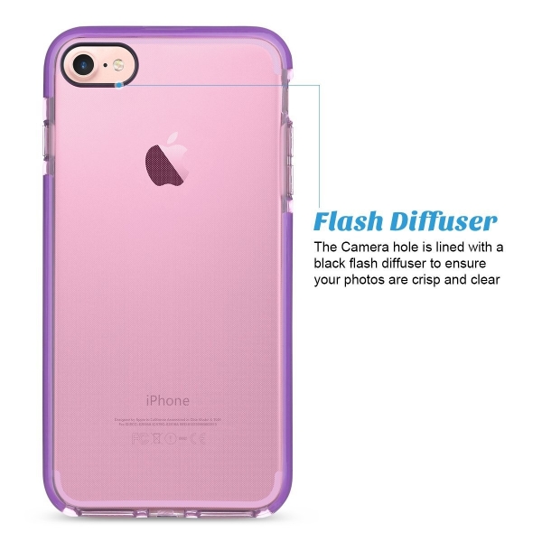 ULAK iPhone 7 Bumper Air Cushion Yar� Saydam K�l�f-Purple
