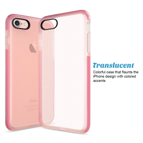 ULAK iPhone 7 Bumper Air Cushion Yar� Saydam K�l�f-Pink