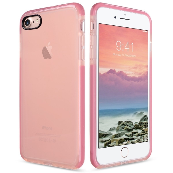 ULAK iPhone 7 Bumper Air Cushion Yar� Saydam K�l�f-Pink