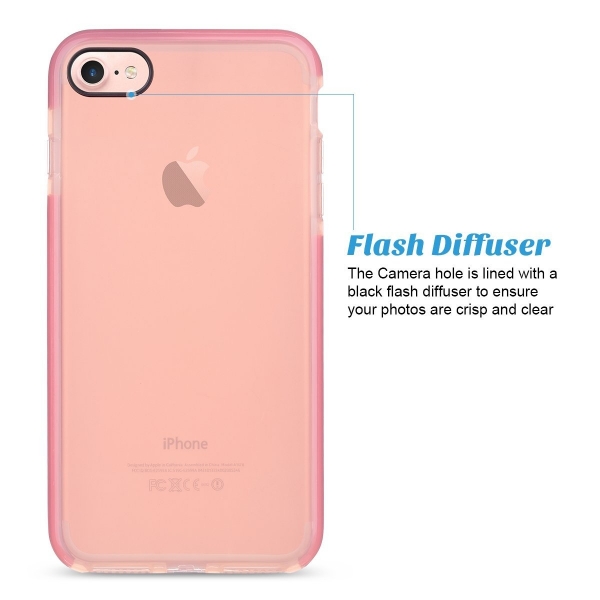 ULAK iPhone 7 Bumper Air Cushion Yar� Saydam K�l�f-Pink