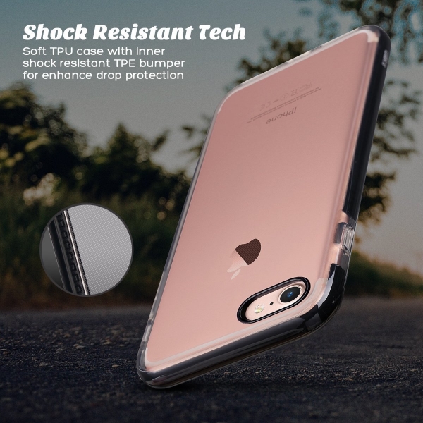 ULAK iPhone 7 Bumper Air Cushion Yar� Saydam K�l�f-Grey