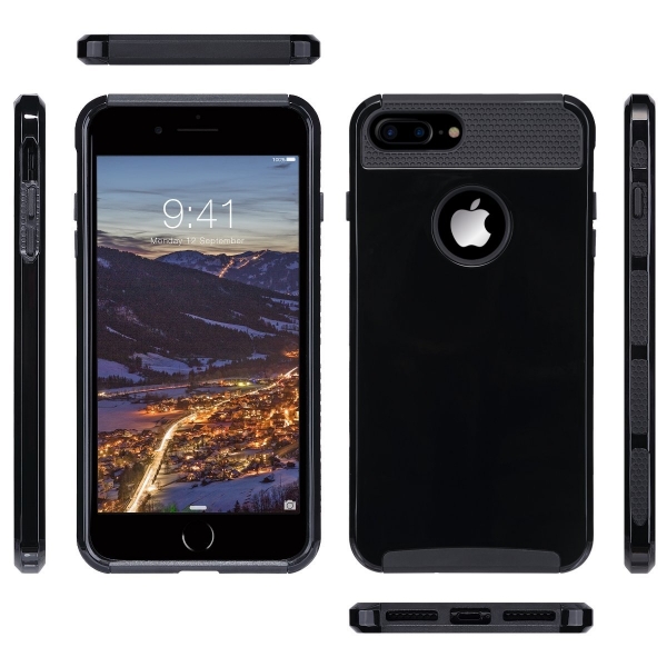 ULAK iPhone 7 Plus Knox Armor Slim Hard Klf-Jet Black