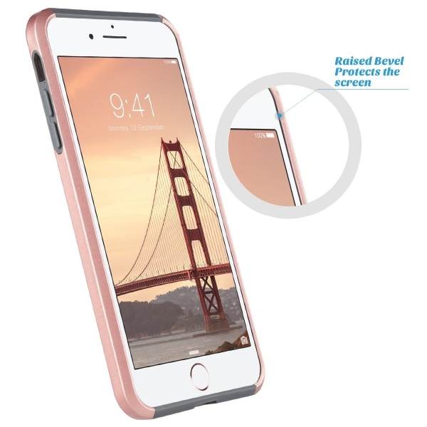 ULAK iPhone 7 Plus Knox Armor Slim Hard Klf-Rose Gold Grey